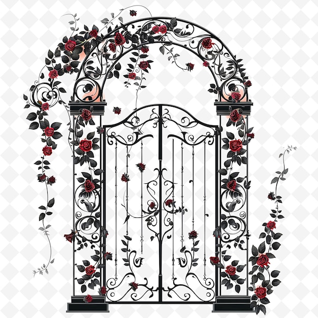 Png Trellis Gate With Floral Wedding Decorations the Gate Is Dec Creative Abstract Art Designs