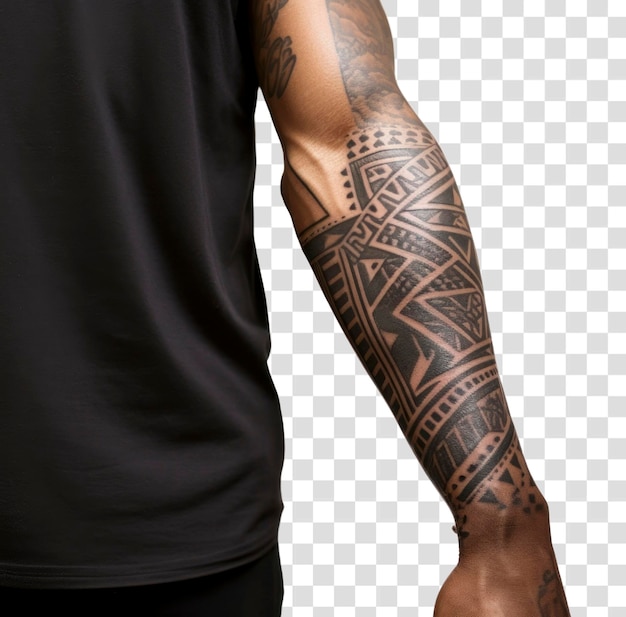 PNG Tribal tattoo back arm