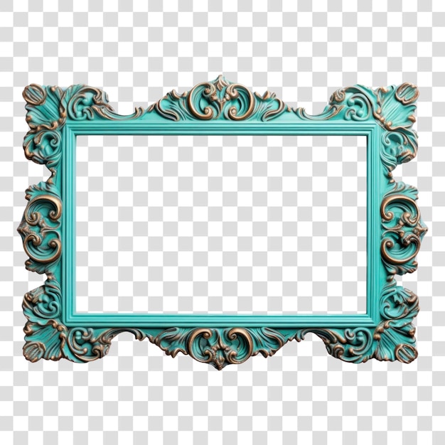 PSD png turquoise turquoise frame white background ai generated image by rawpixel