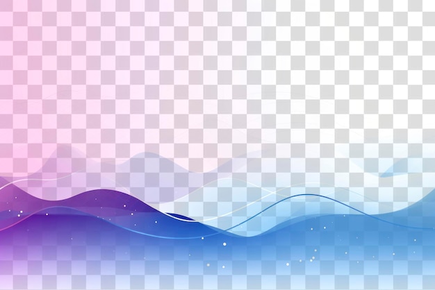 PSD png vibrant abstract wave gradient transparent background