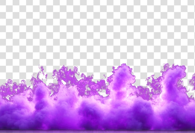 PSD png vibrant purple smoke cloud formation