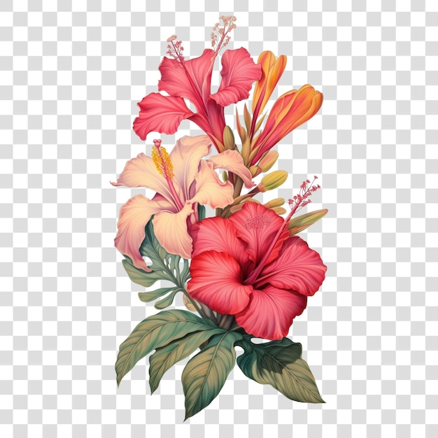 PNG Vibrant tropical floral arrangement