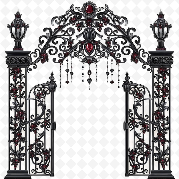 Png Victorian Inspired Gate With Antique Wedding Decorations Gat Creative Abstract Art Designs