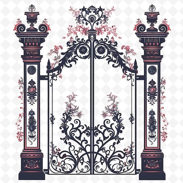 Png Victorian Inspired Gate With Antique Wedding Decorations Gat Creative Abstract Art Designs