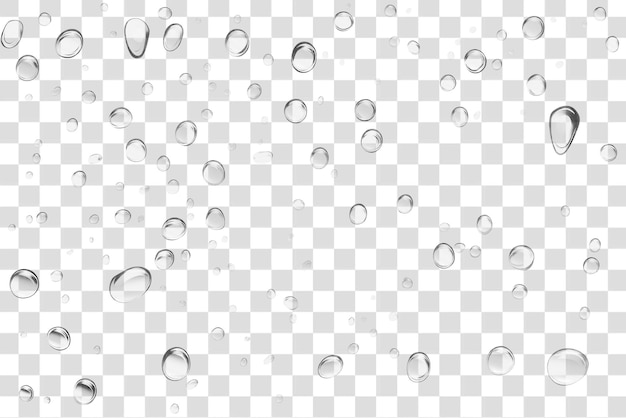 PSD png water droplets on a transparent glass surface water drops water droplets