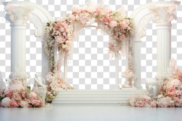 PSD png wedding architecture pattern flower ai generated image by rawpixel