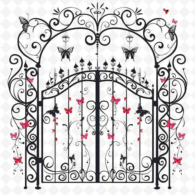 Png Whimsical Gate With Fairytale Wedding Decorations Gate Is De Creative Abstract Art Designs