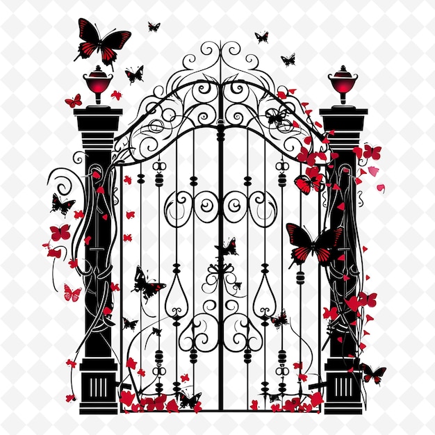 Png Whimsical Gate With Fairytale Wedding Decorations Gate Is De Creative Abstract Art Designs