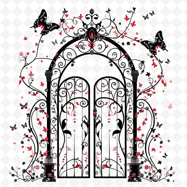 Png Whimsical Gate With Fairytale Wedding Decorations Gate Is De Creative Abstract Art Designs