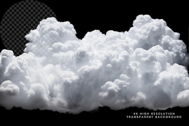 PNG white cloud and fog PSD transparent background template