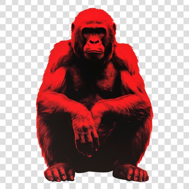 PSD png wildlife gorilla monkey mammal ai generated image by rawpixel