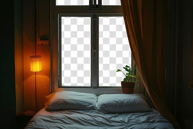 PSD png window see street market furniture pillow hotel