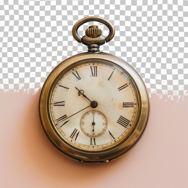 a pocket watch with roman numerals on it