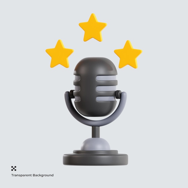 podcast rating 3d icon