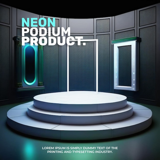 podium stage display mockup for product presentation scene product display made with generative ai