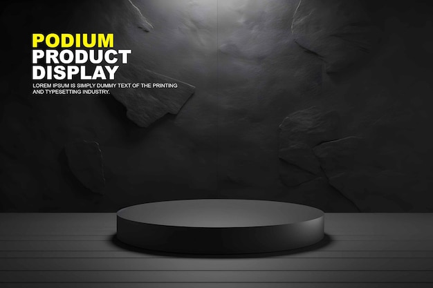 podium stage display mockup for product presentation scene for product display showcase