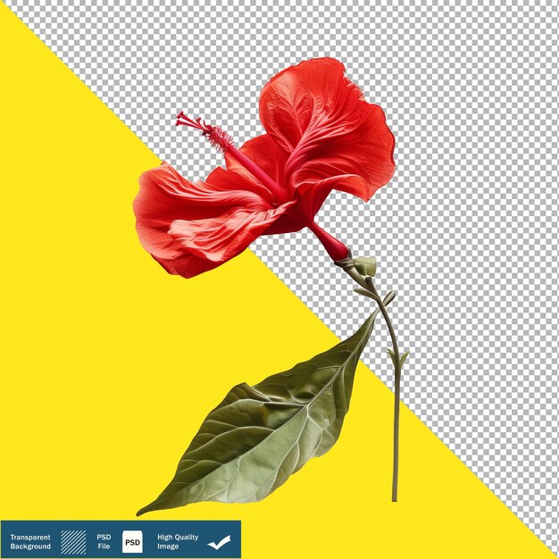 Poinsettia on White Background Illustration on Transparent Background PNG PSD