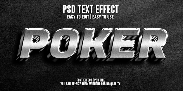 poker editable text effect