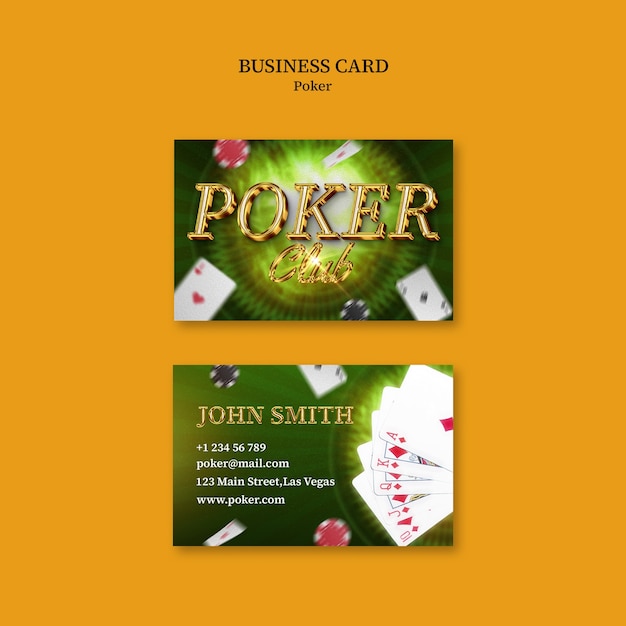 Poker template design