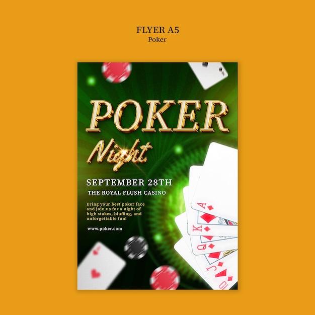 Poker template design