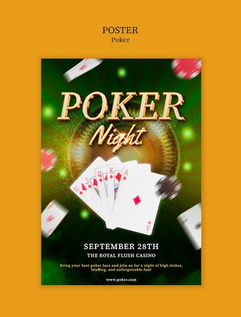 PSD poker template design