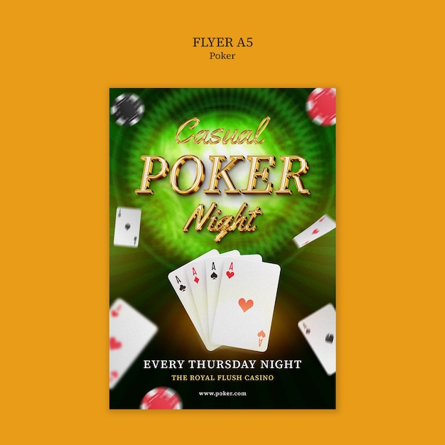 PSD poker template design