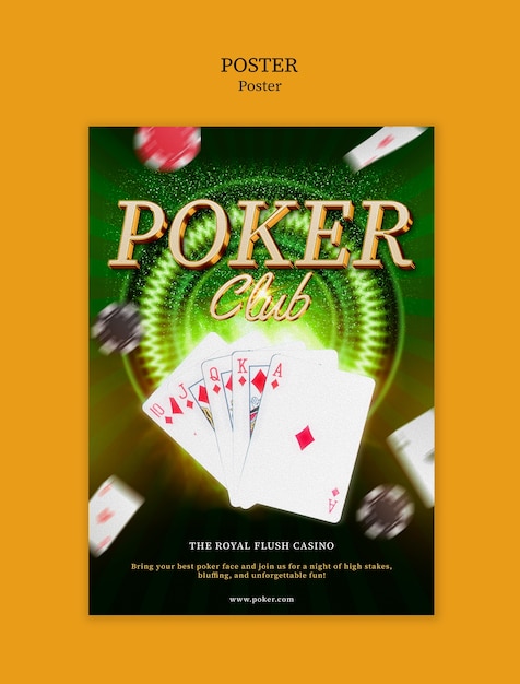 Poker template design