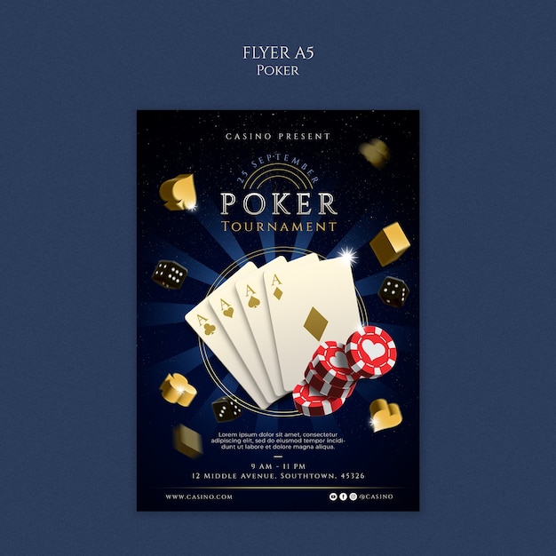 PSD poker template design