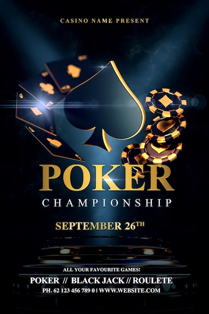 Poker Tournament Social Media Post Invitation Template