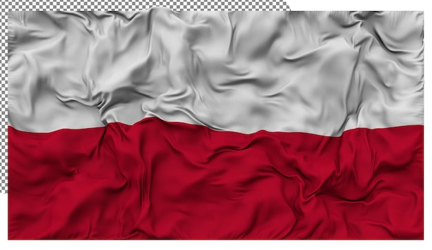 Poland Flag Waving Cloth Bump Texture Background 3D Rendering