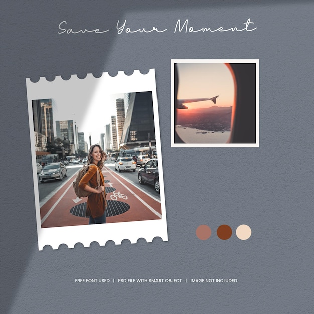 polaroid photo frame mockup