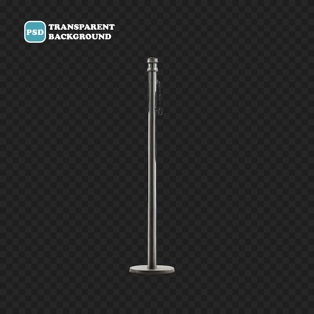 pole isolated 3d render illustration