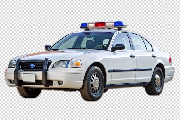 PSD police car isolated on transparent background 7