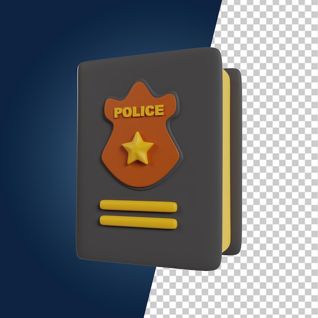 Police department 3d render icon