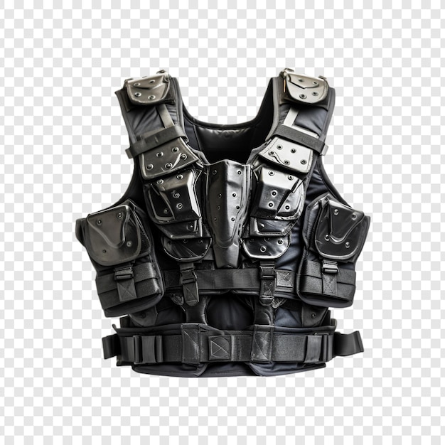 PSD police steel vest object with transparent background