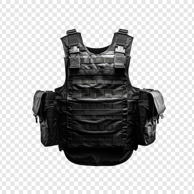 PSD police steel vest object with transparent background