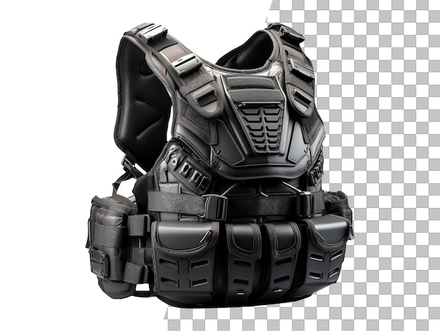 PSD police steel vest object with transparent background