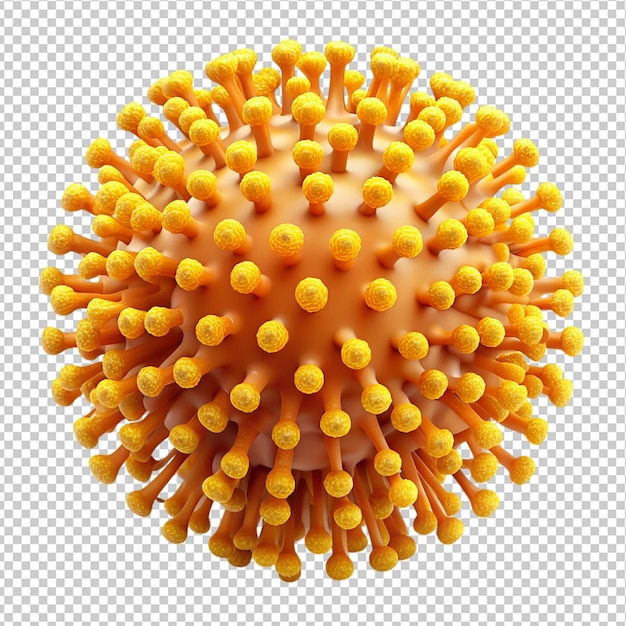 PSD pollen particle toy on transparent background