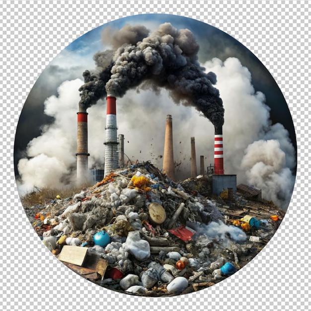 pollution on transparent background