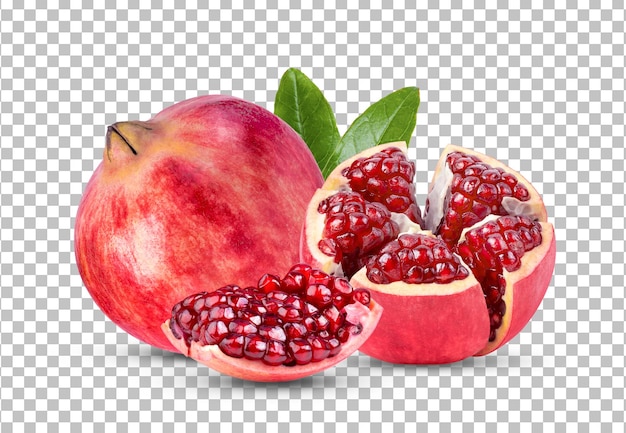 Pomegranate isolated on alpha layer