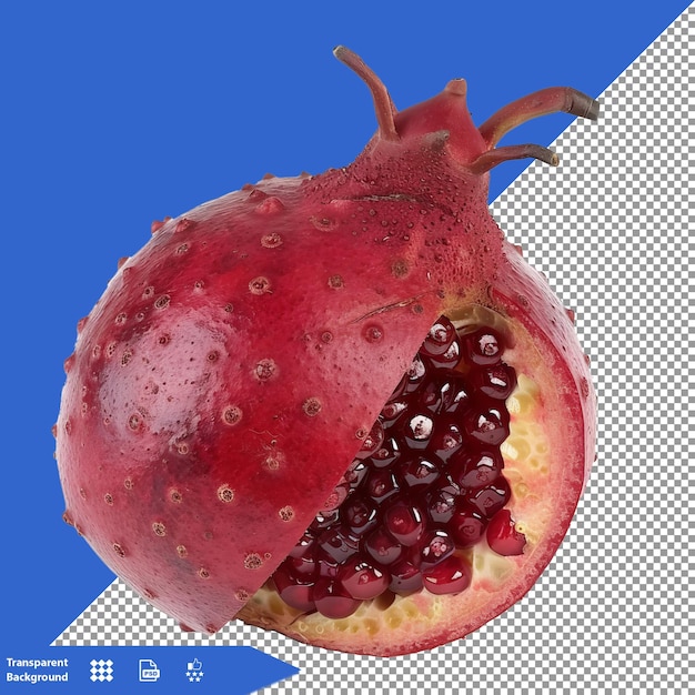 a pomegranate with a black hole in the center