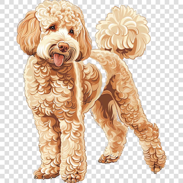 PSD poodle transparent background vector elementon transparent background