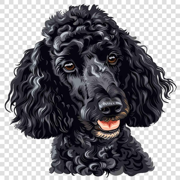 PSD poodle transparent background vector elementon transparent background