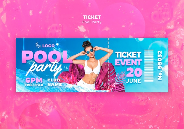 Pool party template design