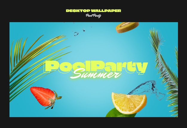 Pool party template design