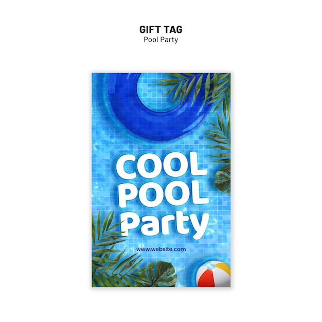 PSD pool party  template design