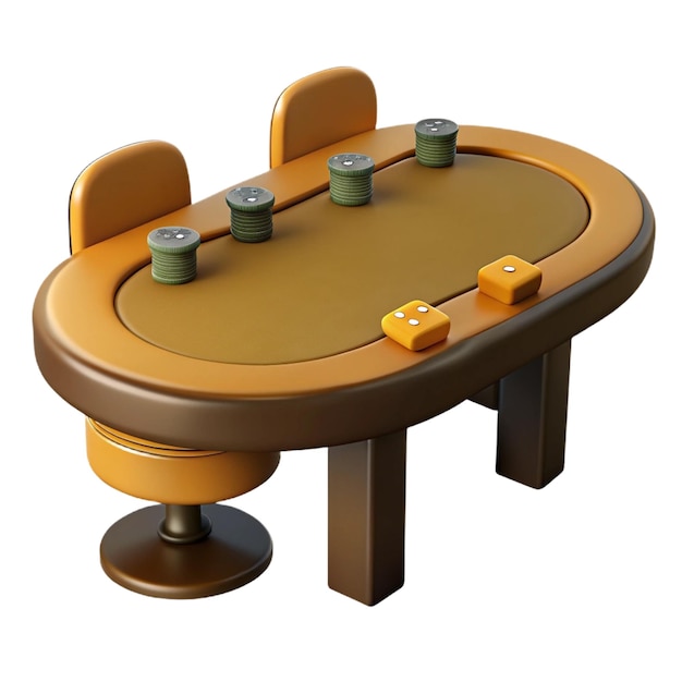 PSD a pool table with a game board and a chair with a game on it