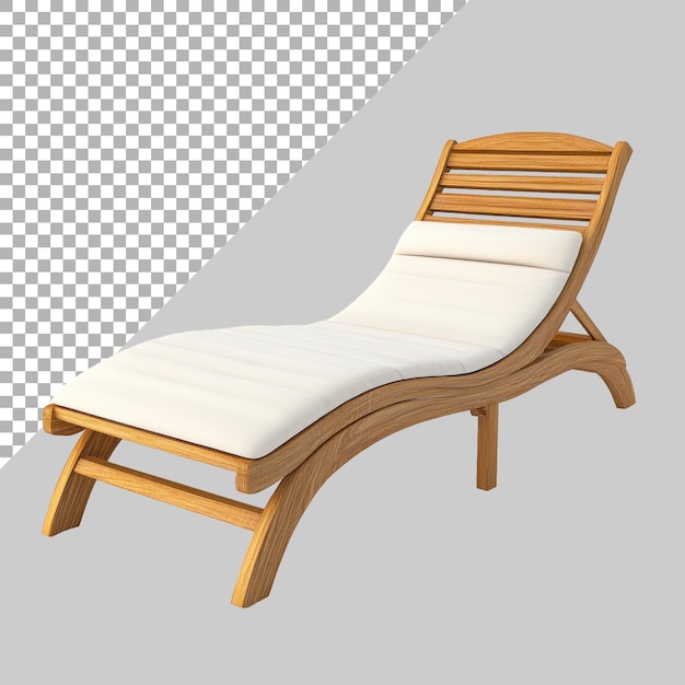 Poolside lounger on Transparent background