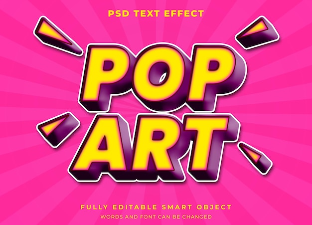 Pop art editable text effect