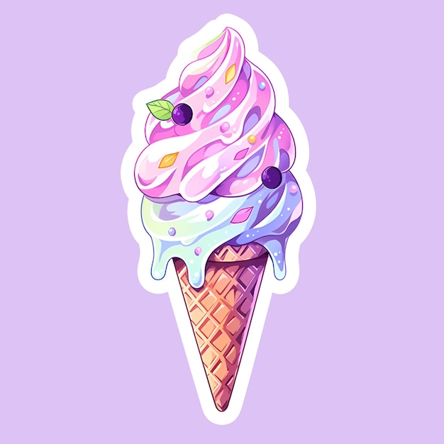 Pop art ice cream cutout